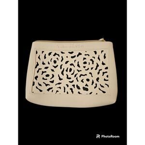 Oscar de la Renta Makeup Pouch‎ Cosmetic Bag White Fragrance Promo Bag NEW